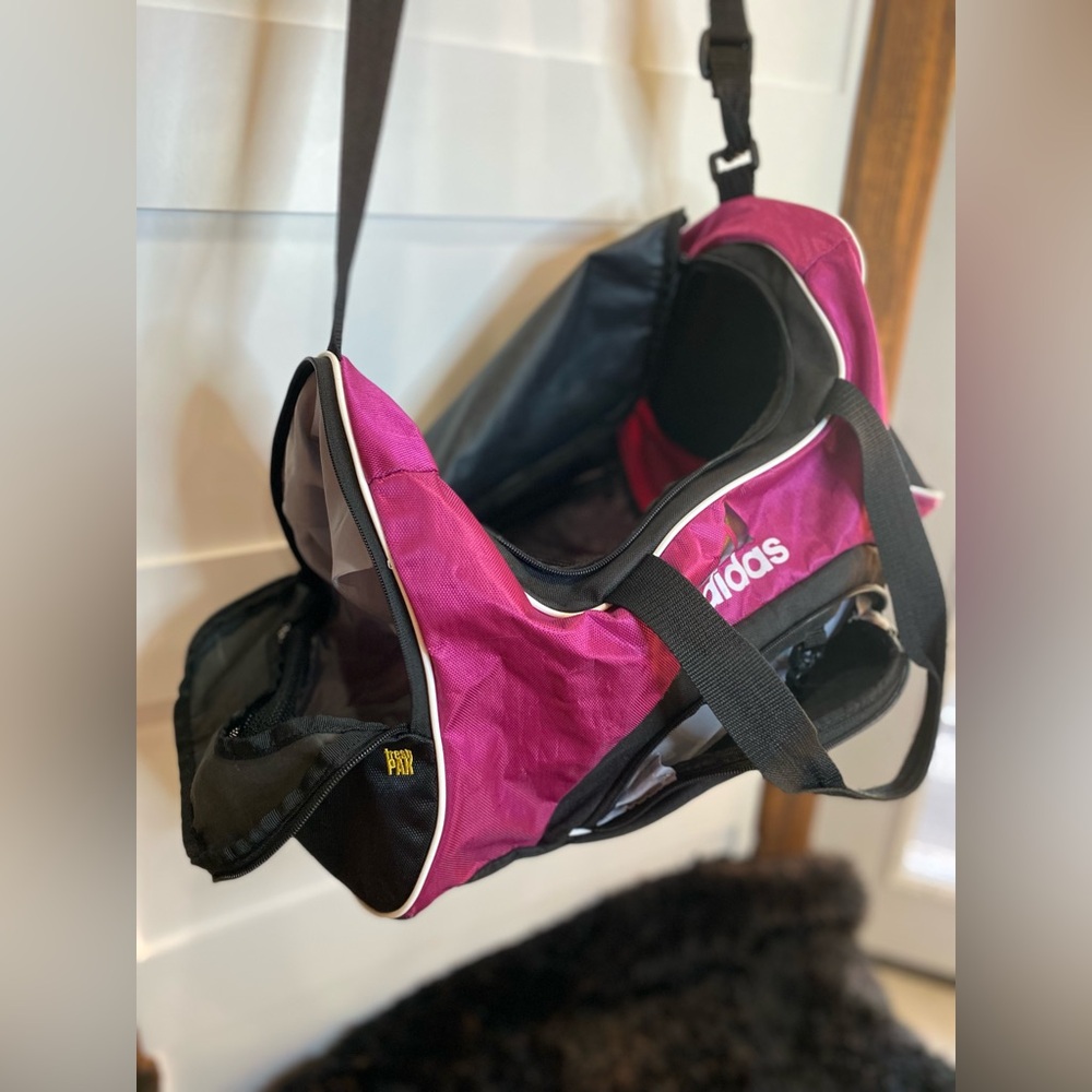 Adidas Pink & Black Duffel Bag – Like New | Gym Travel Carry-On w/ Pockets